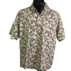 Reyn Spooner Hawaiian Traditional XXL Floral 1/2 Button Shirt Men Vintage